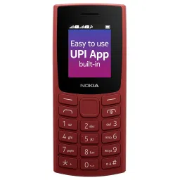 Nokia 106 Dual Sim, Keypad Phone with Built-in UPI Payments App, Long-Lasting Battery, Wireless FM Radio & MP3 Player, and MicroSD Card Slot | Red image 1