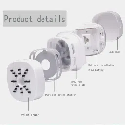 ODISTAR Desktop Vacuum cleaner,Mini table dust sweeper Energy Saving,High endurance up to 400 mins,Cordless&360º Rotatable Design for Cleaning Hairs,Crumbs,Computer Keyboard of gifts for kids (black) image 4