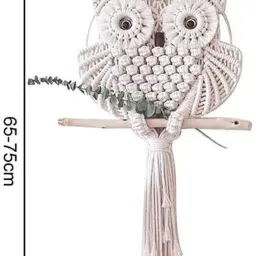 Looks Hand Work Macrame Wall Hanging Owl Dream Catchers Large Handmade Boho Woven Modern Wall Art for Kids Bedroom Dorm Nursery Chic Ornament Craft 24 x 13 inches image 3