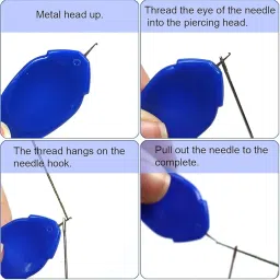 Organ Sewing Machine Needles Set of 5 Pack 11,14,16,18,21 with Sewing Seam Ripper & 2 Threaders Suitable for Home Sewing Machine & All Usha Janome Machines image 2