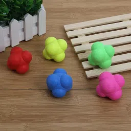 BNF® Coordination Reflex Agility Hexagonal Tennis Fitness Reaction Ball Green|Sporting Goods | Fitness Running & Yoga |Exercise Balls|1 Piece Bounce Reaction Balls image 5