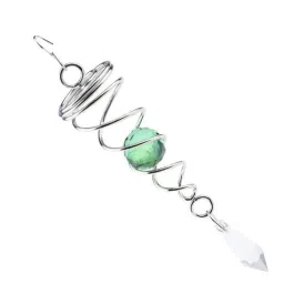 THE STYLE SUTRA® 3xMetal Crystal Spiral Twister Wind Twister Spinner for Indoor Outdoor Green | Home & Garden | Yard, Garden & Outdoor Living | Garden D?©Cor | Windmills & Wind Spinners image 1