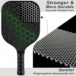 Xfopz Pickleball Paddles Set, Glass Fiber USAPA Approved Pickle Ball Paddle Indoor Outdoor Rackets Pickleballs Racquet Gifts image 3