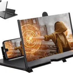 3D Screen Magnifer HD Mobile Phone Magnifer Projector Screen for Movies,Videos,& Gaming | Foldable Phone Stand with Screen Amplifier | Supports All Smartphone Phone Zoomer image 5
