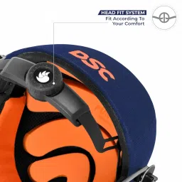 DSC Punch Cricket Helmet for Mens, Colour - Navy, Size - Small image 3