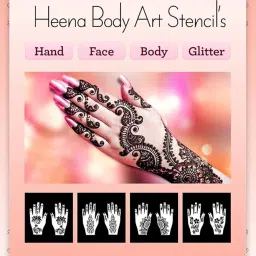 Akkad Heena Mehandi Tattoo Sticker Kit – Temporary Henna Design Stencils for Girls, Women & Kids – for Hand, Finger, Body & Face – Perfect for Bridal Events, Cultural Days & Gifting image 4