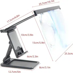 Drumstone (𝗦𝗽𝗲𝗰𝗶𝗮𝗹 𝟭𝟬 𝗬𝗲𝗮𝗿𝘀 𝗪𝗮𝗿𝗿𝗮𝗻𝘁𝘆) 12-Inch 3D Mobile Screen Magnifier, Adjustable Stand, Eye Protection, Detachable Design for Enhanced Viewing, Perfect for Theater Experience image 2