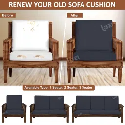 LAZI Dark Grey (Pack of 6) 200GSM Sofa Seat Cover for Wooden Sofa Cushion Stretchable Elastic Sofa Slip Cover Protector can be used for Livingroom Office Recliner Couch Cloth Cover 3 Seater Set Covers image 4