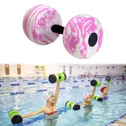 FASHIONMYDAY Aquatic Exercise Dumbbell Adults Pool Fitness Lightweight Eva Water Dumbbell Pink And White | Sporting Goods | Fitness Running & Yoga | Fitness Equipment & Gear image 5
