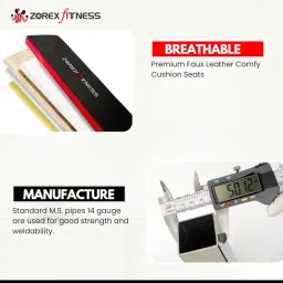 Zorex Fitness Multi Adjustable for Home Workot Weight Bench All in one gym Incline, Decline, Flat Multipurpose Weight Training Chest Press Bench for home gym Exercise (ZF-102 Black) Bench press for home gym image 4