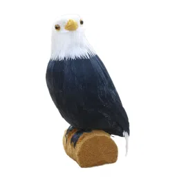 CALANDIS® Animated Feathered Bird Eagle Garden Statue Animals for Jungle Lawn Decor with Base | 1 Piece Eagle Statue image 4