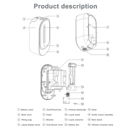FABLOFT® 350ml Automatic Soap Dispenser Wall Mounted Hand Sanitizer Home Bathroom Foam image 3