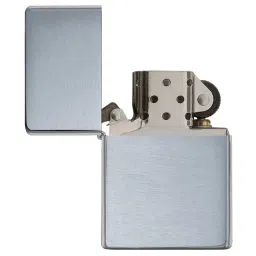 Zippo Metal Vintage Brushed Chrome Without Slashes Pocket Lighter image 3