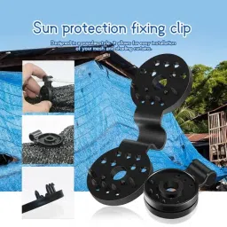 Round Black Clips for Securing Shade Cloth and Landscape Fabric, Finishing Clips for Sun Shades (Pack of 30) image 3