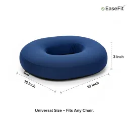 Orthopedic Soft Foam Donut Ring Cushion Pillow for Piles, Hemorrhoids Coccyx Tailbone Fistula Sciatica Post Natal Chair Lumar Pain Relief During Pregnancy, Seat Pillow, Washable, Blue image 1