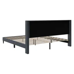 Royaloak Willow Upholstered King Bed | Solid Wood Upholstery Head Board King Bed Linen Upholstery | Fabric | Modern Design King Size Bed | Strong & Durable Bed King Size | Wooden Bed King Size image 4