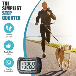 3D Pedometer for Walking with Clip, and Lanyard, Simple & Accurate Step Counter with Extra Large Display and Long Battery Life, for Women Men & Kids image 2