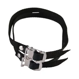 STYLEHEAVEN 2 Pieces Universal Foot Straps 50x1.2cm Reinforced Nylon for Stationary Bike Black image 3