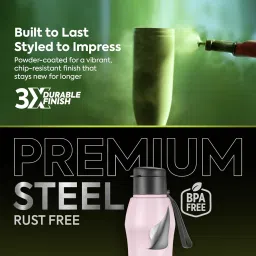 PEXPO Georgia 880ml Fridge Water Bottle Rosy Brown Echo Dlx 980ml Double Wall Flask Silver image 3