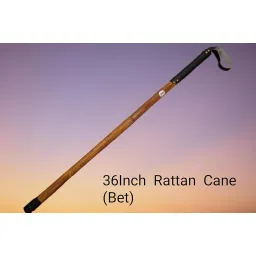 ABC GROUP Black & Brown Not Foldable Hard Cane Self Defending Stick 36 Inches (Pack of 1) 3ft. image 1
