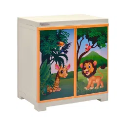 Nilkamal Freedom Mini Medium (FMSJ) Plastic Kids Mini Storage Cabinet |3-Year Warranty|2 Doors Cupboard | Multipurpose Storage Suitable for Kids Room and Home image 2