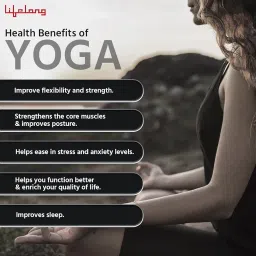 Lifelong Dual Color EVA Material Yoga Mat for Women & Men|6mm Anti-Slip Yoga Mat for Gym Workout Exercise Mat for Home Gym|Yoga Exercise(6 Months Manufacturer's Warranty, LLYM222, Blue & Beige) image 5