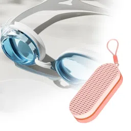 MERISHOPP Swim Goggle Case for Swimming Goggles Zipper for Beach Enthusiasts Traveling Pink| Goggles | Swimming Goggles image 4