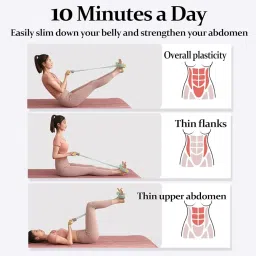 OLAMLY Multifunction Tension Rope | Elastic Yoga Pedal Puller | Pull Reducer | Sit Up Exercise Equipment | Unisex Exercise | Resistance Rope for Waist, Arm, Leg Stretching Slimming Training (1) image 3