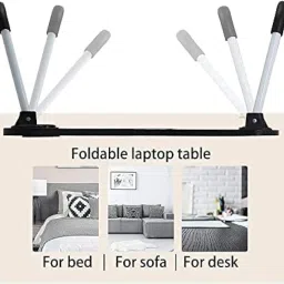 Radiant Wood Smart Multi-Purpose Laptop Table, Dock Stand, Study Table, Bed Table, Foldable, Portable, Ergonomic, Rounded Edges, Non-Slip Legs (Pink) image 4