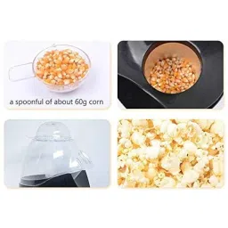 GONIPIMI Electric Machine Snack Maker,200-W Hot Air Popcorn, with Measuring Cup and Removable Lid/Instant Popcorn Grade Aluminium Alloy Oil Free Popcorn Maker image 5