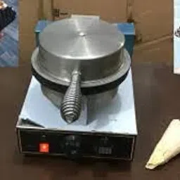 MAZORIA Commercial Waffle Cone Maker – Electric Ice Cream Cone Maker for Hotels, Restaurants & Cafes – Professional Quality, Non-Stick Plates, Quick & Easy Cone Making, Durable, 220V Silver image 5