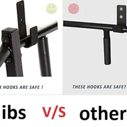 3-in-1 Pull Up Bar, Multi-Grip Strength Training Station, Black and Red image 3