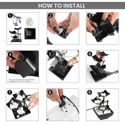 ABOUT SPACE Water Fountain for Home Decor - 3 Tier Table Top Indoor Outdoor Showpiece Fountain for Living Room, Table Decor, Bedroom, Office - Water Circulation Metal Fountain Ornament image 3