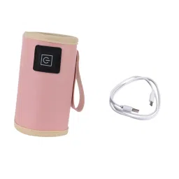 The Style Sutra Bottle Warmer Lightweight USB Milk Warmer Bag for Shopping Business Trip Mom Pink|Baby | Feeding | Bottle & Food Warmers image 4