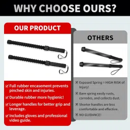 Ropeless Battle Ropes for Home Gym Workout, Lightweight Exercise Ropes for Fitness Beginners, Portable Cordless Training Equipment with Non-Slip Gloves image 1