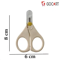 GOCART WITH G LOGO New Born Baby Safety Nail Scissors With Circular Cutter Head (White), 1 Count image 1