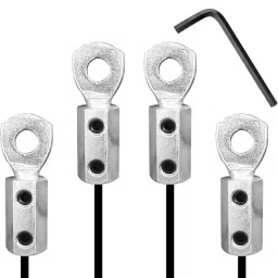 Wirmon Sports Gym Machine Wire Spunj Lock/Cable Attachment Equipment Gym Machine Spare Parts (Pack of 12) image 1