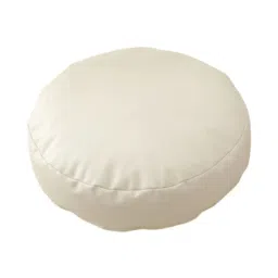 THE STYLE SUTRA Round Floor Cushion 40cm Soft Floor Pillow for Office Bay Window Living Room Beige White image 1