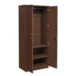 Nilkamal Massif Neo 2 Door Wardrobe Without Mirror | Engineered Wood Almirah | 1 Hanging Rod & 3 Storage Shelves in Cabinet | 1 Year Warranty | Legno Oak image 5