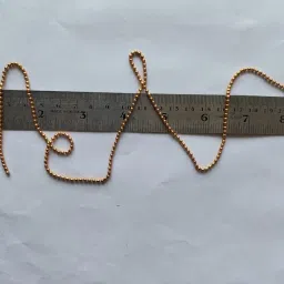 Radhe Fashion Crystal 2Mm Bead Ball Chain For Jewellery Making For Craft For Christmas Tree Decoration (Gold-10 Meter) image 2