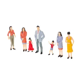 UJEAVETTE® 20Pcs Painted Model Train Passenger People Figures Scale 1:25 image 3