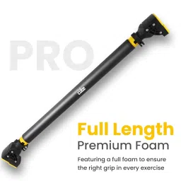 The Cube Club Pull Up Bar Doorway For Home Workout No Screws Full Length Foam Grip Chin Up Bar With Locking Mechanism Max Load 200Kg Adjustable Width (73 To 95Cm) For Doorway Upper Body Workout image 1