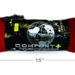 Comfort Plus 3-in-1 Microfleece Travel Blanket (Burgundy) image 1