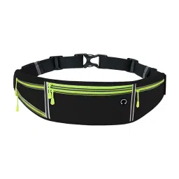 TRENDYNEST 2xRunning Belt Fanny Pack Elastic Running Waist Pack for Walking Travel Hiking Black Green | Running Belts | Fitness Equipment & Gear image 5