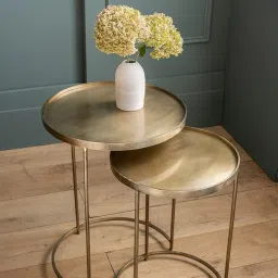 Woodbees | Nesting Tables — Modern Set of Nesting Coffee Tables for Living Room 2 PCS image 2