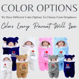 BRANDONN New Born Baby Blanket Pack of Hooded Swaddle Crib Wrapper Or Wearable Blanket for Baby Boys and Girls Pack of 1, (0-6 Months) image 5