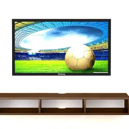 Dime Store Wooden Wall Mounted Floating TV Stand/TV Entertainment Unit/TV Cabinet with Rack for Set Top Box & Decorative Objects/TV Stand for Living Room (Brown, 32x5x8 inch) image 4