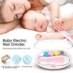 Baby Electric Nail Trimmer for Baby Nail Cutter for New Born Baby with 6 Grinding Heads Automatic Set Safe Nail Trimmer Kit for Kids Toddler Toes and Fingernails(Multicolor) Nil Exporttanza-P4572 image 1