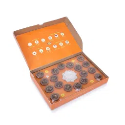 Cycle Pure Naivedya Gold Sambrani Dhoop Cups (Sandalwood), 18 pcs with Holder | Charcoal-Free Havan Cups for Puja, Home & Festivals | Natural Guggal Dhoop for Rituals | Premium Dhoop Cones image 1