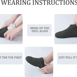 (1Pair) Rain Shoe Covers | Waterproof Shoe Covers for Men Women, Waterproof Silicone Shoes Covers and Reusable Rain Boots for Cycling, Outdoor, Camping, Fishing, Garden (Black, Medium) image 2